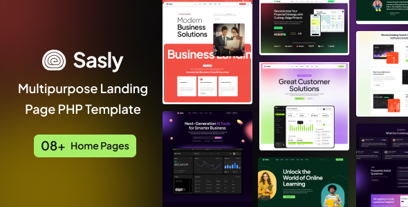 Sasly - Multipurpose Landing Page PHP Template - Business Corporate