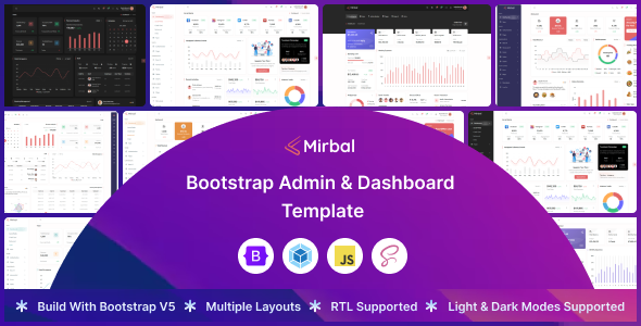 Mirbal - Bootstrap Admin & Dashboard Template - Admin Templates Site Templates