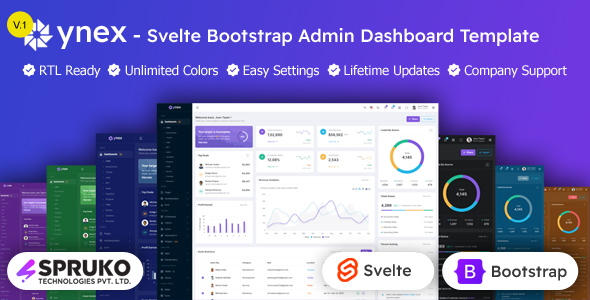 Ynex - Svelte Admin Dashboard Bootstrap Template - Admin Templates Site Templates