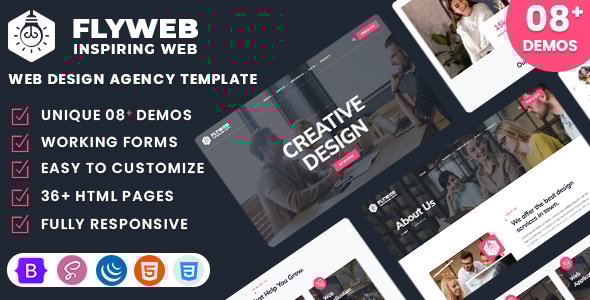 Flyweb - Web Design Agency HTML Template - Business Corporate