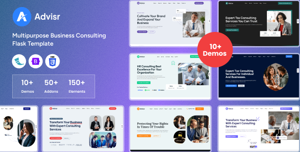 Advisr - Flask Multipurpose Business Consulting Template - Business Corporate