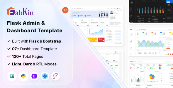 Fabkin - Flask Admin & Dashboard Template - Admin Templates Site Templates