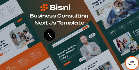 Bisni - Business Consulting React Next Js Template - Business Corporate