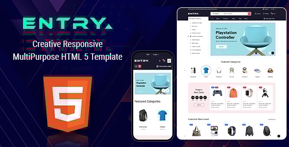 Entry - Creative Responsive MultiPurpose HTML 5 Template - Retail Site Templates