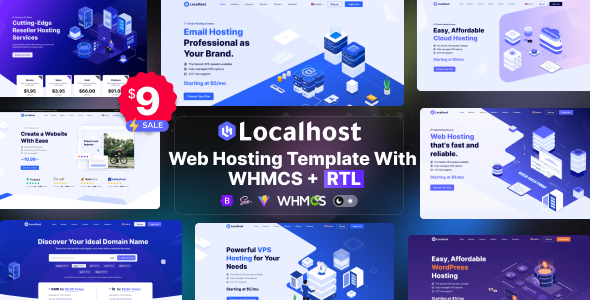 Localhost - Web Hosting Template with WHMCS + RTL - Hosting Technology