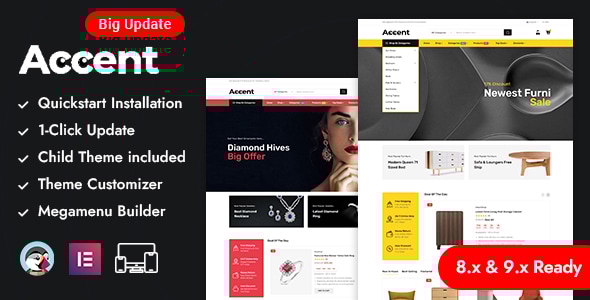 Accent - Jewelry & Furniture Store Prestashop Responsive Theme - Shopping PrestaShop