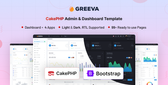 Greeva - CakePHP Admin & Dashboard Template - Admin Templates Site Templates
