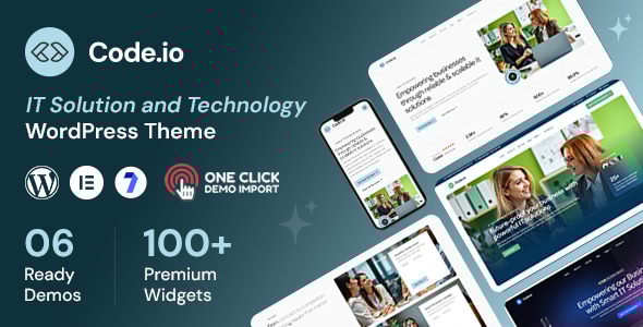Codeio - IT Solutions and Technology WordPress Theme - Technology WordPress