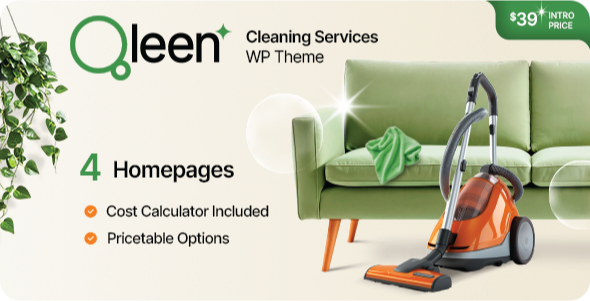 Qleen - Cleaning Services WordPress Theme - Business Corporate