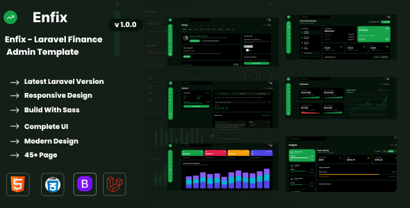 Enfix - Laravel Finance Admin Template - Admin Templates Site Templates