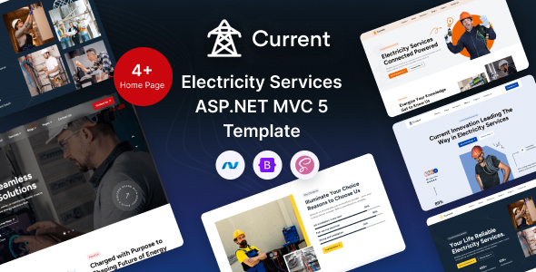 Current – ASP.NET Core MVC Electricity Services Template - Electronics Technology