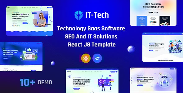 IT-Tech – Technology Business, IT Solutions & SaaS Software React JS Template - Technology Site Templates