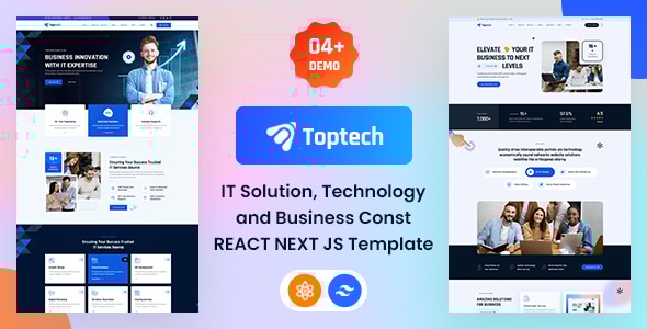 Toptech – IT Solutions, Technology & Business Consulting Company React JS Template - Technology Site Templates