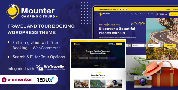 Mounter - Camping, Travel & Tour Booking WordPress Theme - Travel Retail