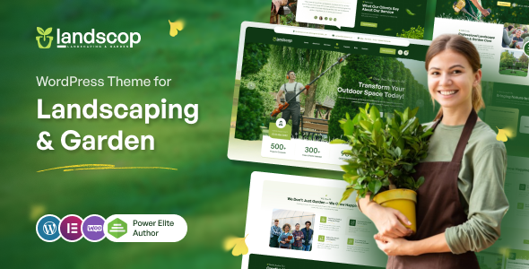 Landscop - Landscaping & Gardening WordPress Theme - Business Corporate