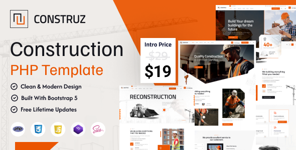 Construz - Construction Building PHP Template - Business Corporate
