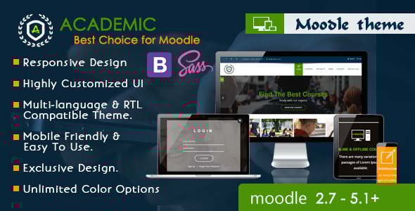 Academic - Responsive Moodle Theme - Moodle CMS Themes