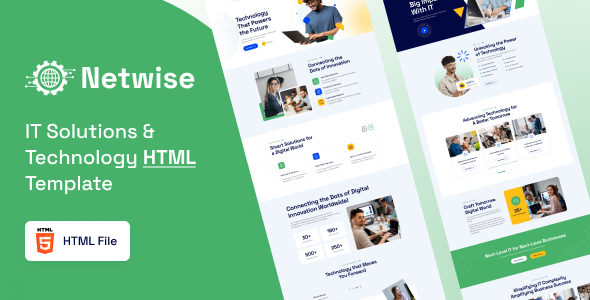 Netwise – IT Solutions & Technology HTML Template - Technology Site Templates