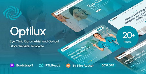 Optilux - Eye Care Clinic Optometrist and Optical Store HTML Template ...
