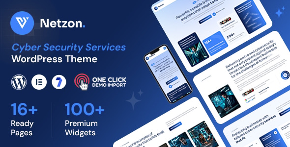 Netzon - Cyber Security Services WordPress Theme - Business Corporate