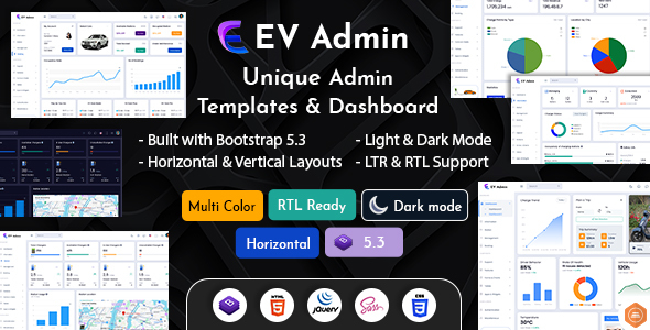 EVadmin - Bootstrap Admin HTML Template - Admin Templates Site Templates