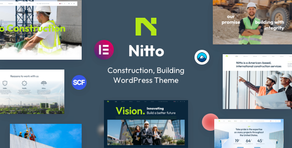 Nitto – Building, Construction WordPress Theme - Business Corporate
