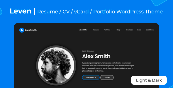 Leven - Resume Theme - Portfolio Creative
