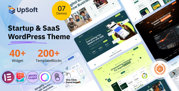 Upsoft – Startup & SaaS WordPress Theme - Technology WordPress
