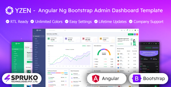 Yzen - Angular NG Bootstrap Admin Template - Admin Templates Site Templates