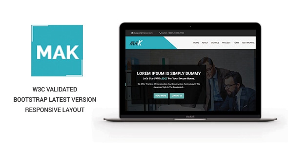 Mak - Business Html Responsive Template - Business Corporate