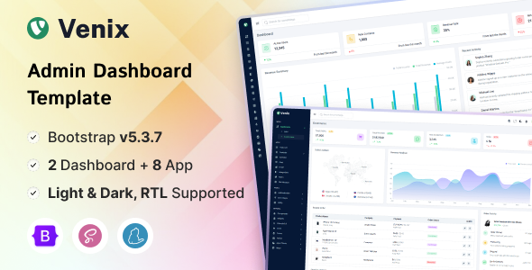 Venix - Bootstrap 5 Admin Dashboard Template - Admin Templates Site Templates