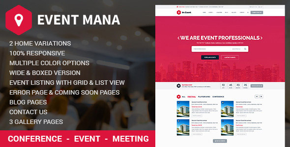 Event Management WordPress Theme - Events Entertainment