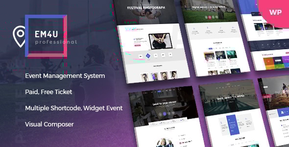 Event Management WordPress Theme for Booking Tickets - EM4U - Events Entertainment