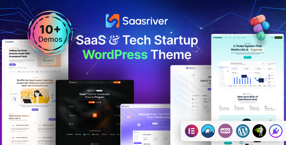 SassRiver - SaaS & Tech Startup WordPress Theme - Technology WordPress