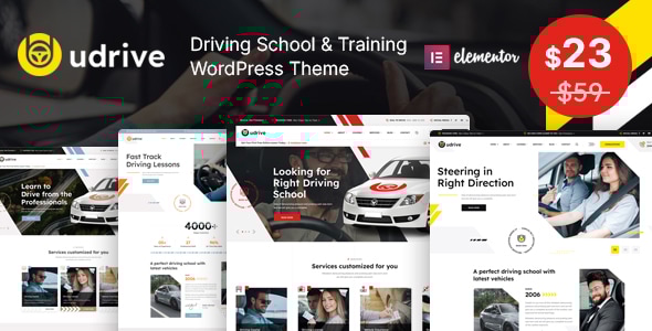 Udrive - Driving School WordPress Theme - Business Corporate