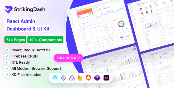 StrikingDash - React Admin Dashboard Template - Admin Templates Site Templates