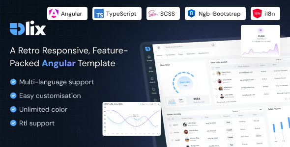 Olix – Angular 20 Admin Dashboard Template - Admin Templates Site Templates