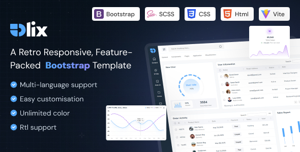 Olix - Bootstrap Admin Dashboard Html Template by PixelStrap | ThemeForest