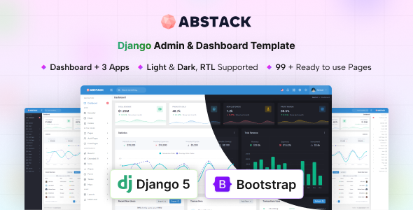 Abstack - Django Admin & Dashboard Template - Admin Templates Site Templates