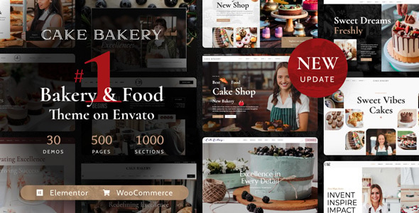 Cake Bakery - Pastry WordPress - Food Retail
