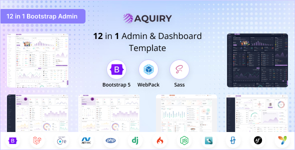 Aquiry - Admin & Dashboard Template - Admin Templates Site Templates