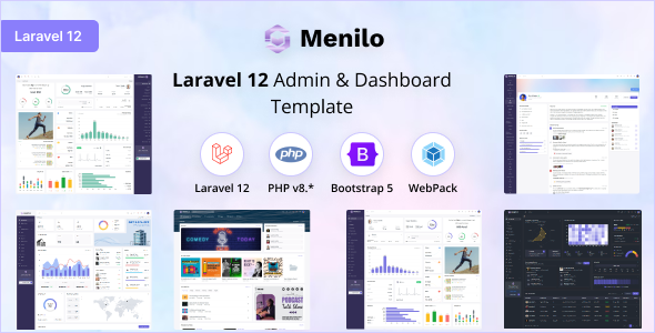 Menilo - Laravel 12 Admin & Dashboard Template - Admin Templates Site Templates