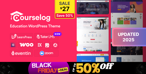 Courselog - Education WordPress Theme - Education WordPress