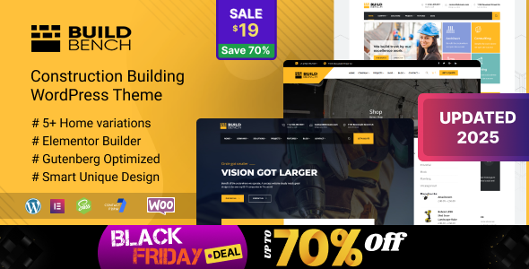 Construction Building WordPress Theme - Buildbench - Business Corporate
