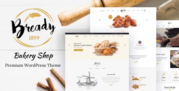 Bready – Cake Bakery WordPress Theme - Food Retail