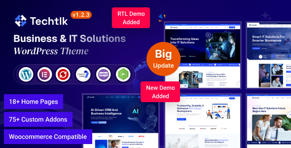 Techtlk – Business & IT Solutions WordPress Theme - Technology WordPress