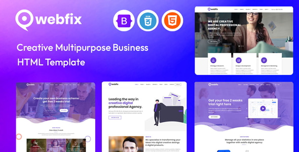 Webfix - Landing Page HTML Template - Creative Site Templates