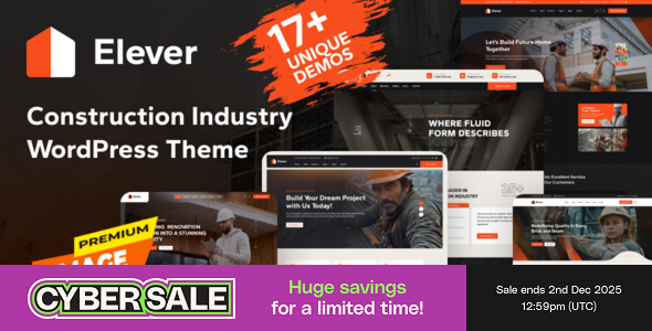 Elever - Construction WordPress Theme - Business Corporate