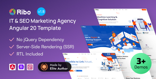 Ribo - Angular 20 IT & SEO Marketing Agency Template - Technology Site Templates