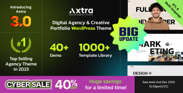 Axtra | Digital Agency Creative Portfolio Theme - Creative WordPress
